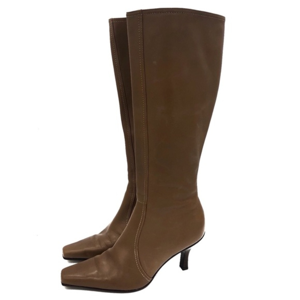 Vintage Antonio Melani Women’s Brown Genuine Leather Tall Heeled Riding Boots